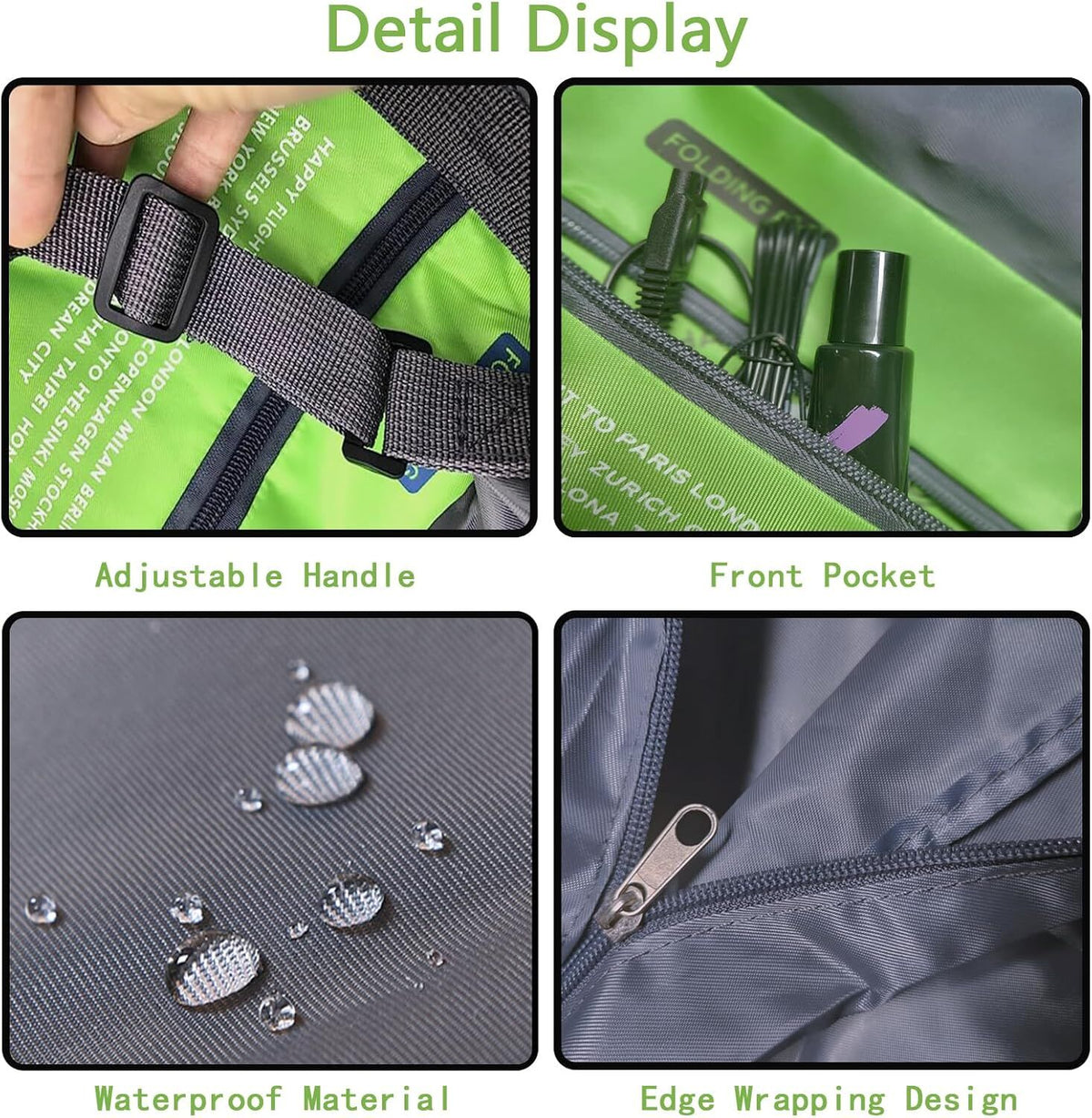 Compact Foldable Travel Duffel Bag – Lightweight Carry-On for Weekend Trips, Overnight & Gym Use (Green) | Other Colors Available In-Store