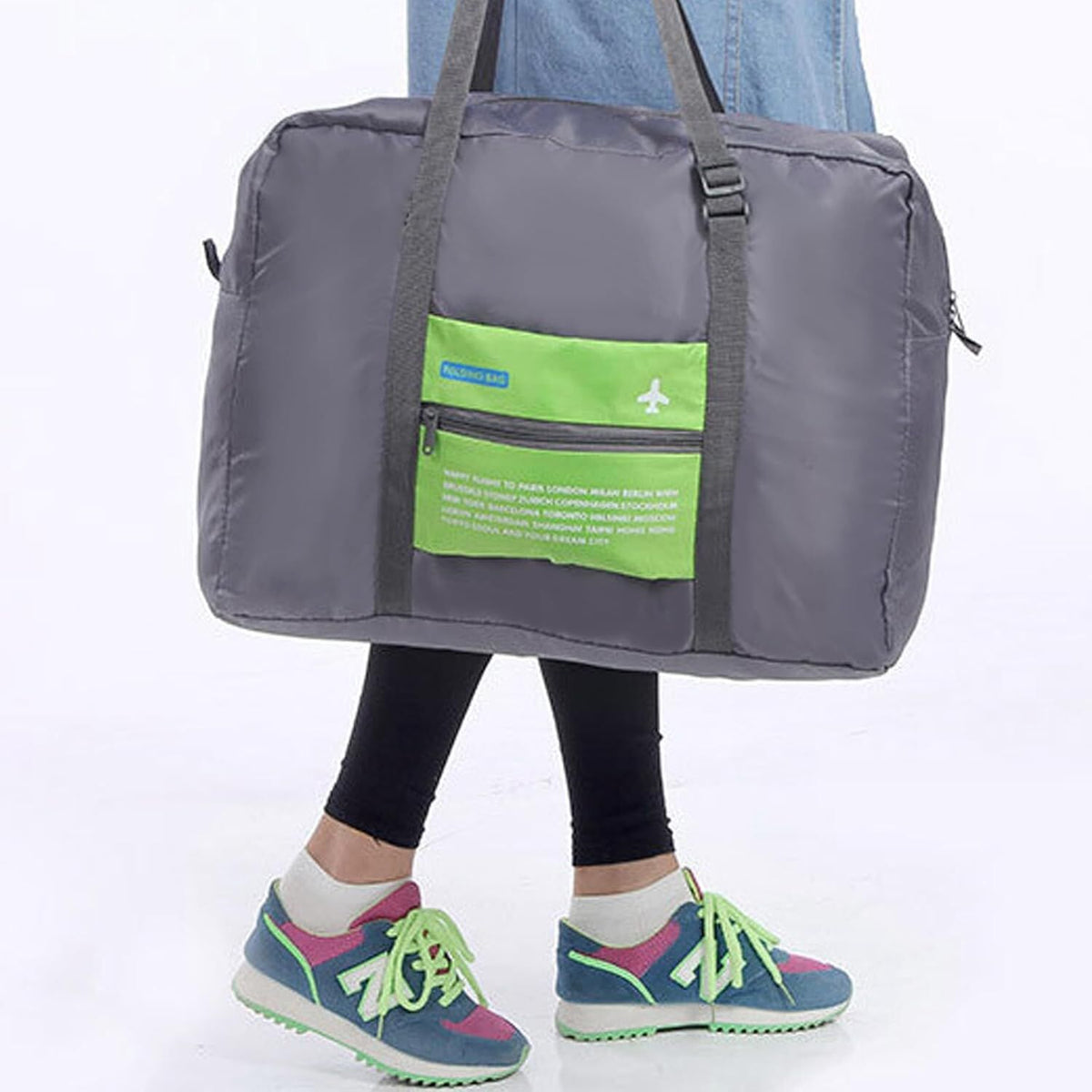 Compact Foldable Travel Duffel Bag – Lightweight Carry-On for Weekend Trips, Overnight & Gym Use (Green) | Other Colors Available In-Store