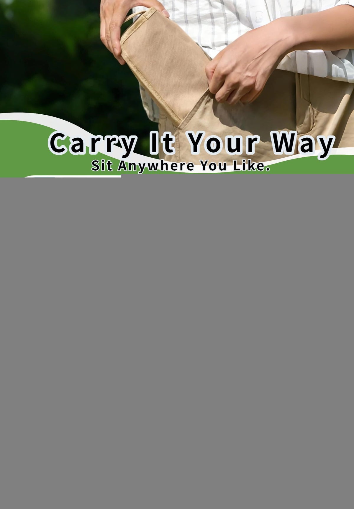 Black Portable Folding Chair – Compact Outdoor Stool for Camping, Fishing & Hiking | Lightweight Collapsible Seat with Carry Bag | Durable Steel Frame | Other Colours Available In-Store