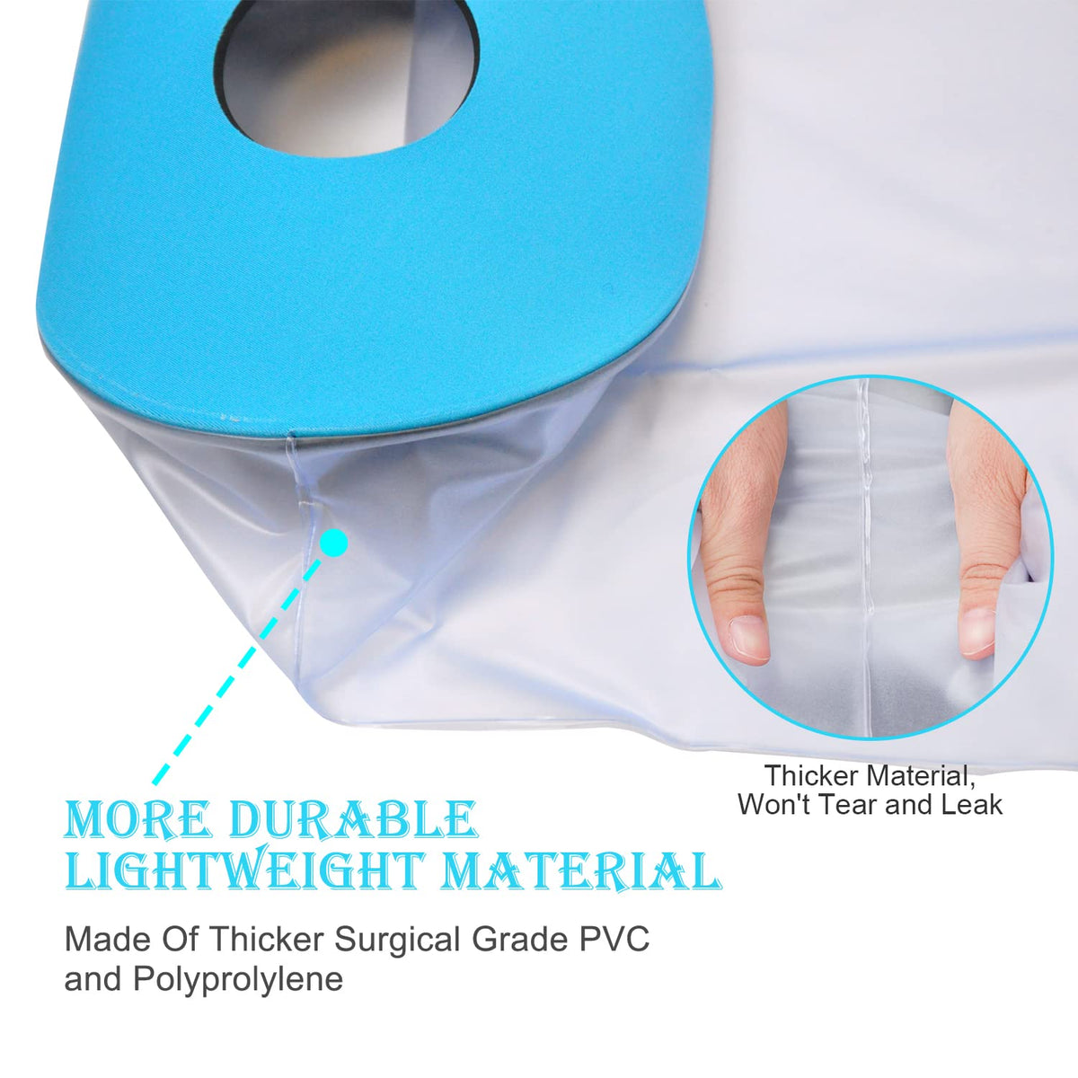 Lower Leg Waterproof Shower Sleeve for Kids – Reusable Cast Protector for Calf, Ankle & Foot During Bathing or Water Activities (Blue)