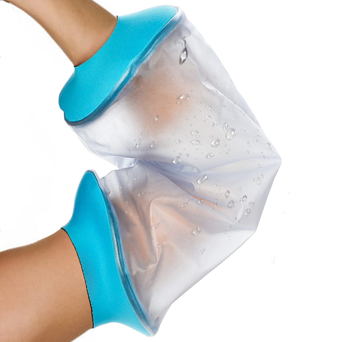 Elbow Waterproof Shower Sleeve for Adults – Reusable Cast Protector for Arm, Forearm &amp; Elbow During Bathing or Water Activities (Blue)
