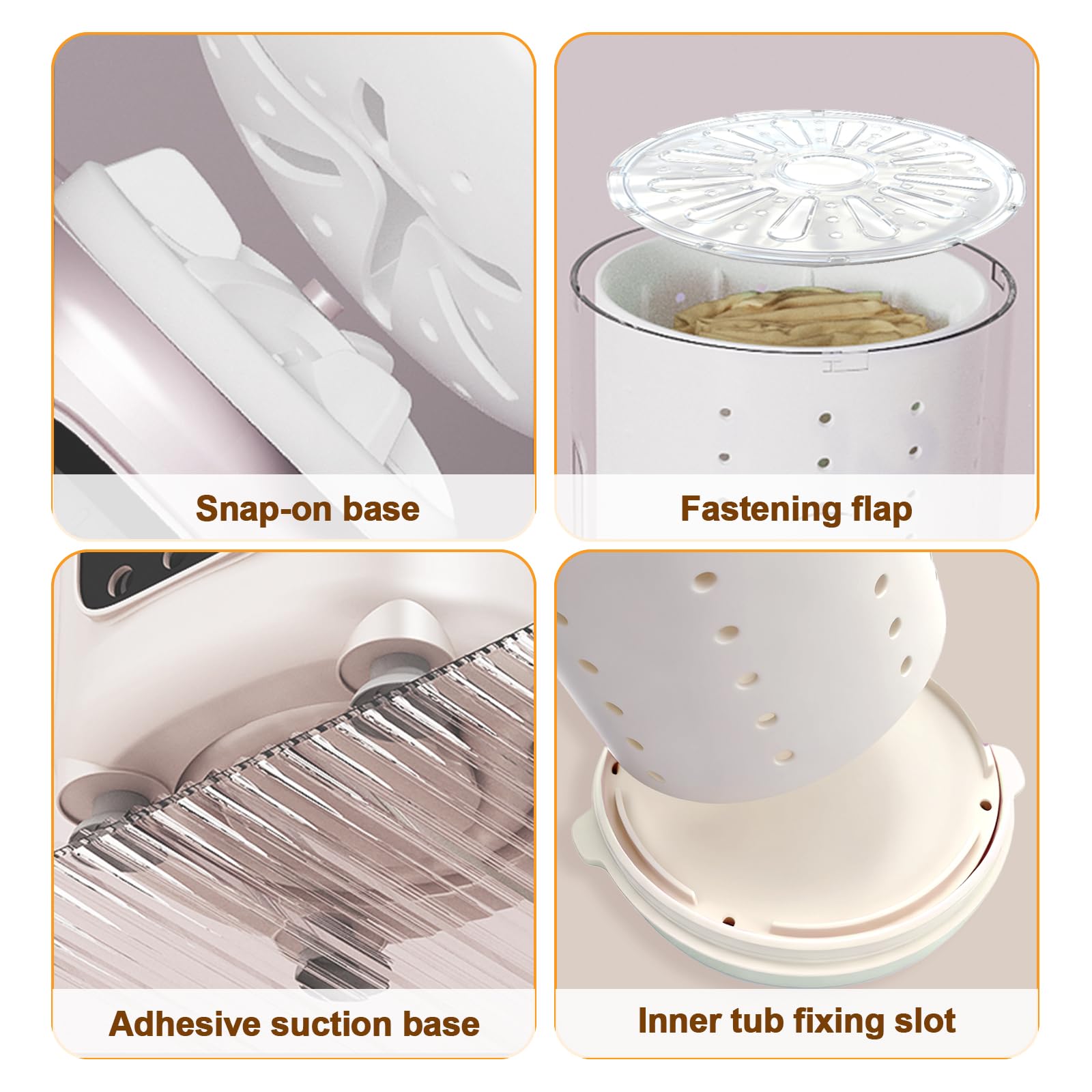 Portable Mini Washing Machine with Spin Dry & UV Sterilization – 3L Capacity, Wash, Rinse, Dehydrate, and Disinfect in One, Ideal for Underwear, Socks, Baby Clothes (White)