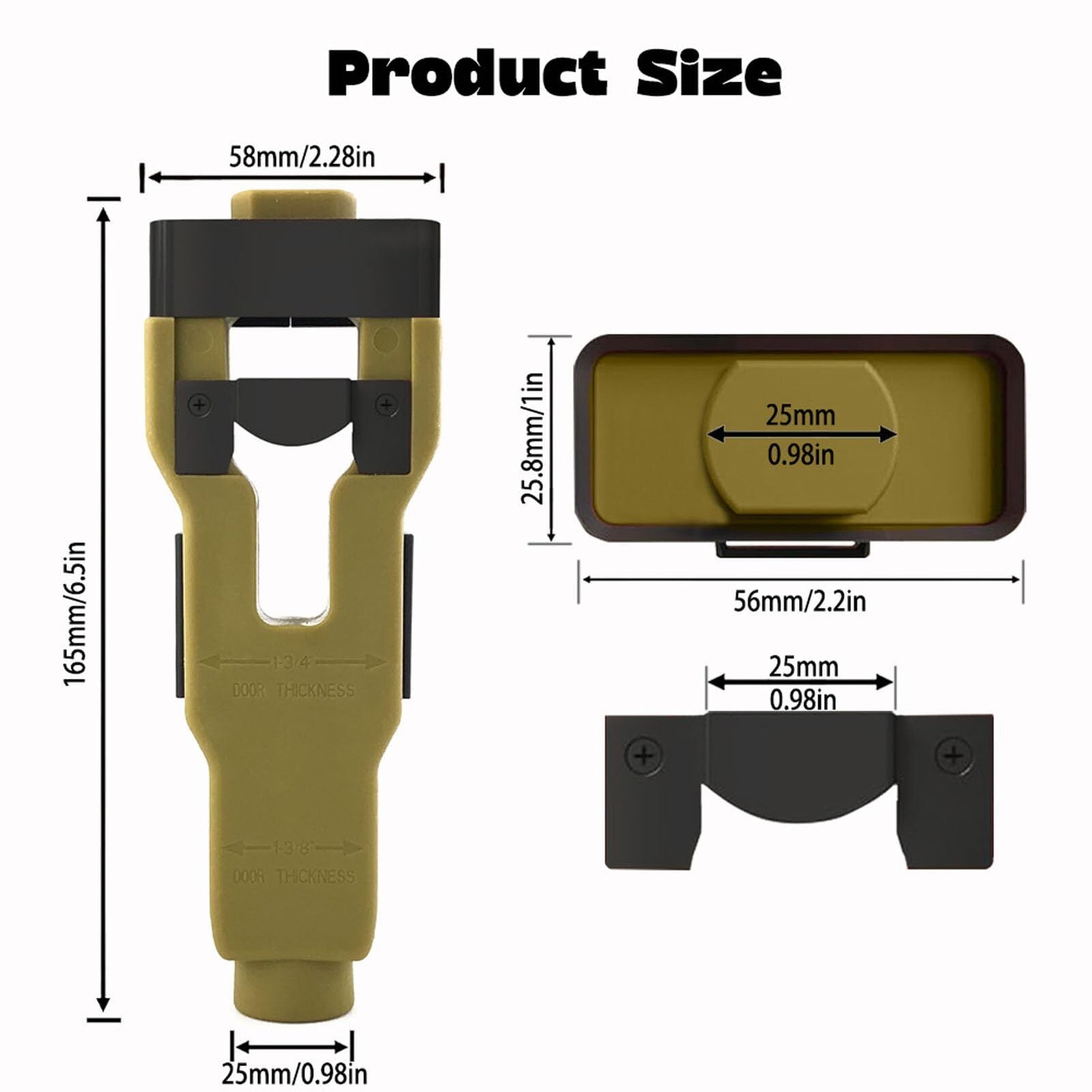 Green Door Latch Mortise Tool – Professional Stainless Steel & ABS Installation Kit for 1-3/4" or 1-3/8" Doors | Accurate Cutting Template with Anti-Slip Handle