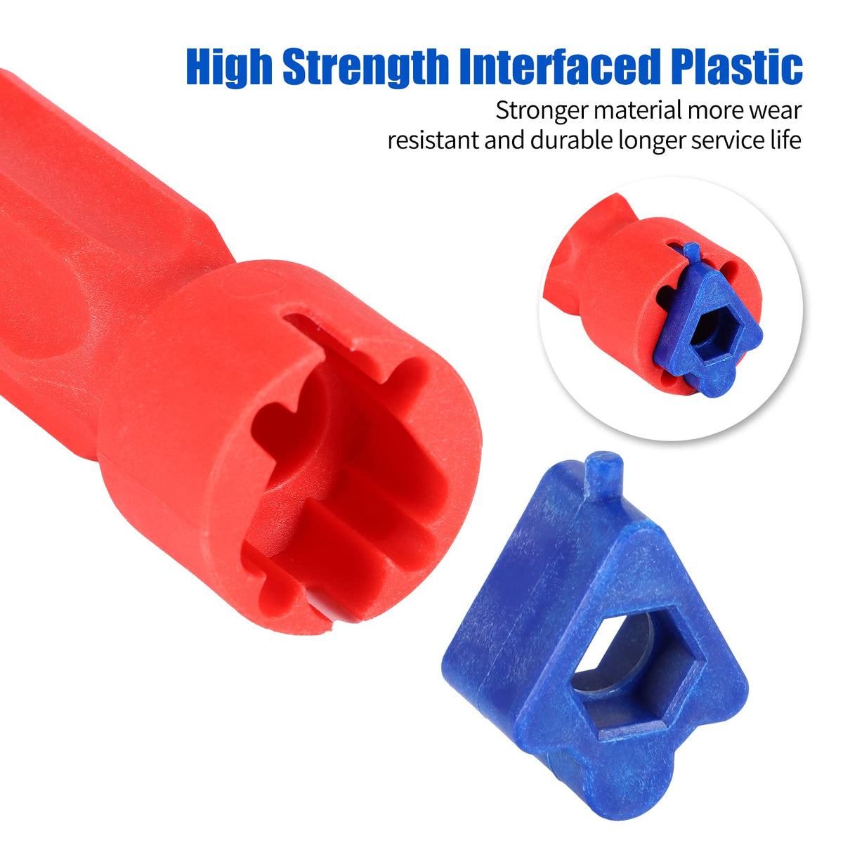 Universal Toilet Seat Installation Wrench – 10/13/17mm Adjustable Bathroom Repair Tool with Rotating Joint, Non-Slip Handle, Compact Design (Red)