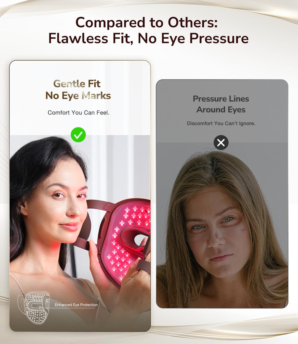 High-Performance 3D LED Beauty Mask – 4 Light Modes, 328 LEDs, Wireless Operation, Adjustable Timer, Lightweight & Flexible Fit – Reveal Radiant Skin (Brown)