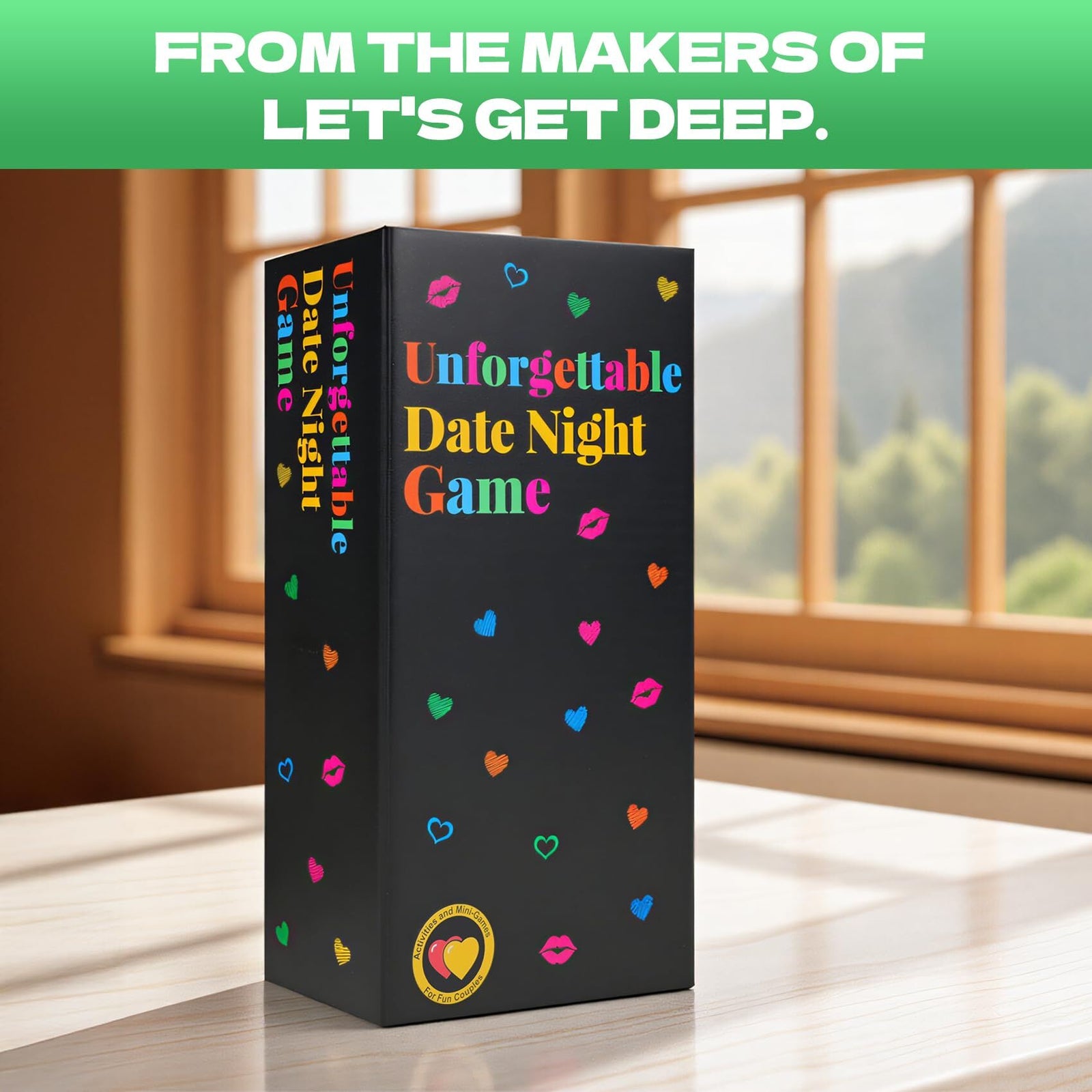 Unforgettable Date Night Game – 300-Card Couple Card Game with Spinner for Romance, Laughter & Connection | Other Fun Games Available In-Store