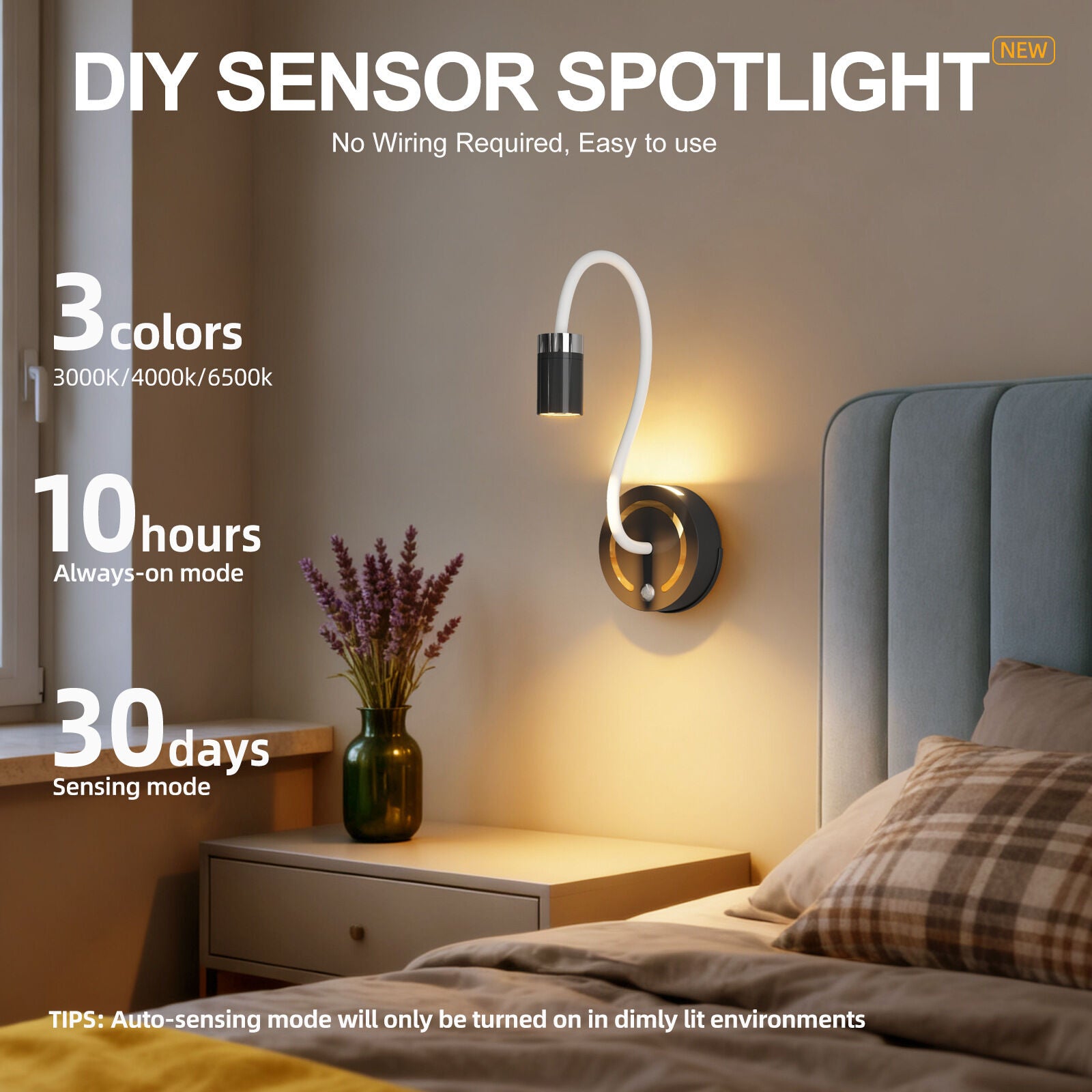 Rechargeable Motion Sensor Night Light – DIY Silicone Hose Lamp for Bedroom & Desk (Black) | Other Colors Available in Store