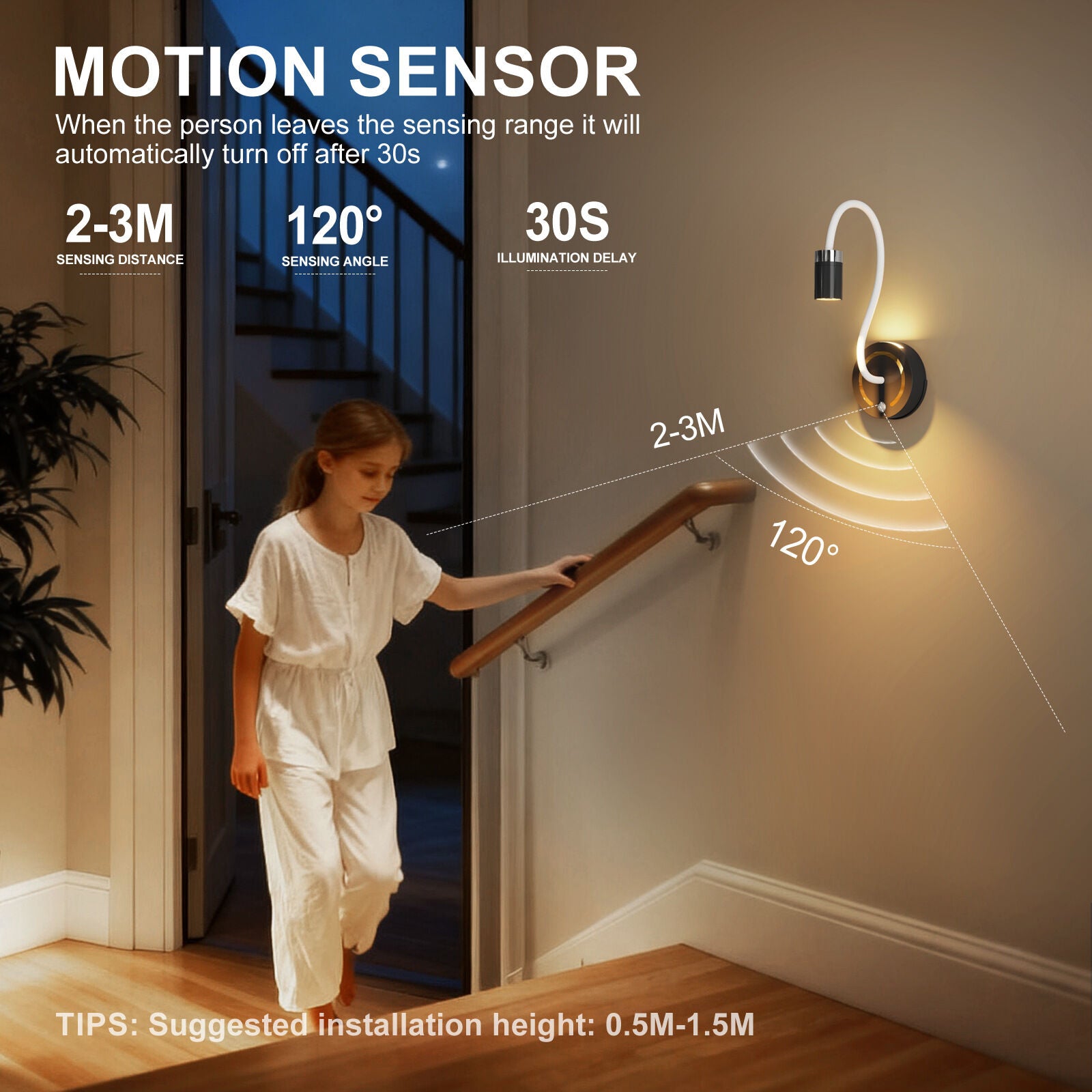 Rechargeable Motion Sensor Night Light – DIY Silicone Hose Lamp for Bedroom & Desk (Black) | Other Colors Available in Store