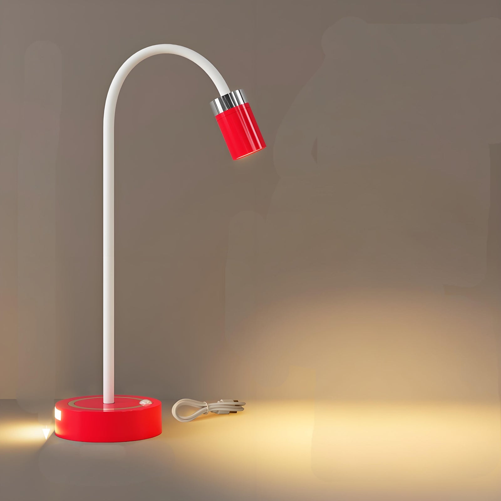 Rechargeable Motion Sensor Night Light – DIY Silicone Hose Lamp for Bedroom & Desk (Red) | Other Colors Available in Store
