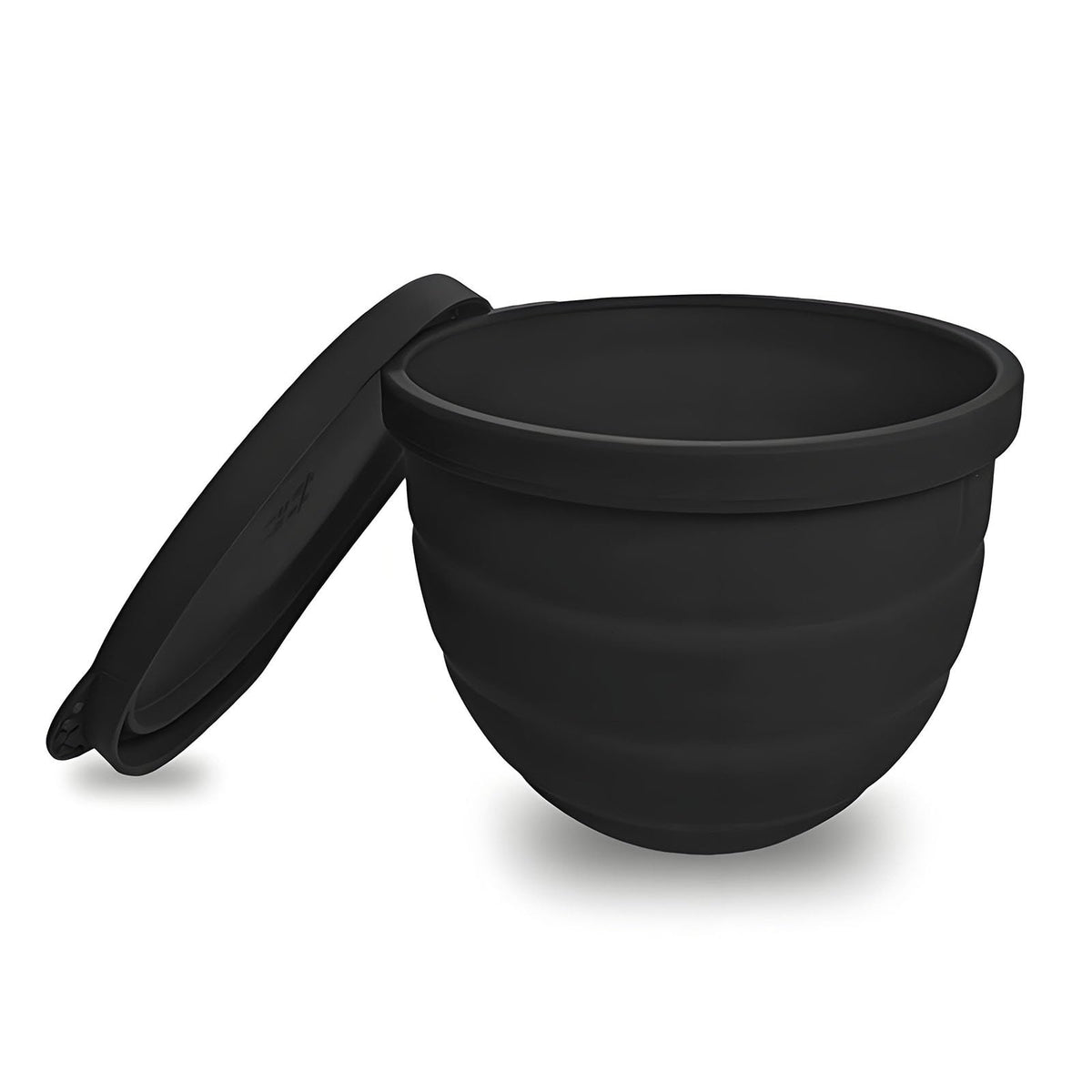 Silicone Bowl Liner for 4.5–5-Quart Stand Mixer – Food-Grade, Collapsible, Non-Stick Replacement Inner Bowl with Lid, Dishwasher Safe, Oven &amp; Fridge Ready (Black)