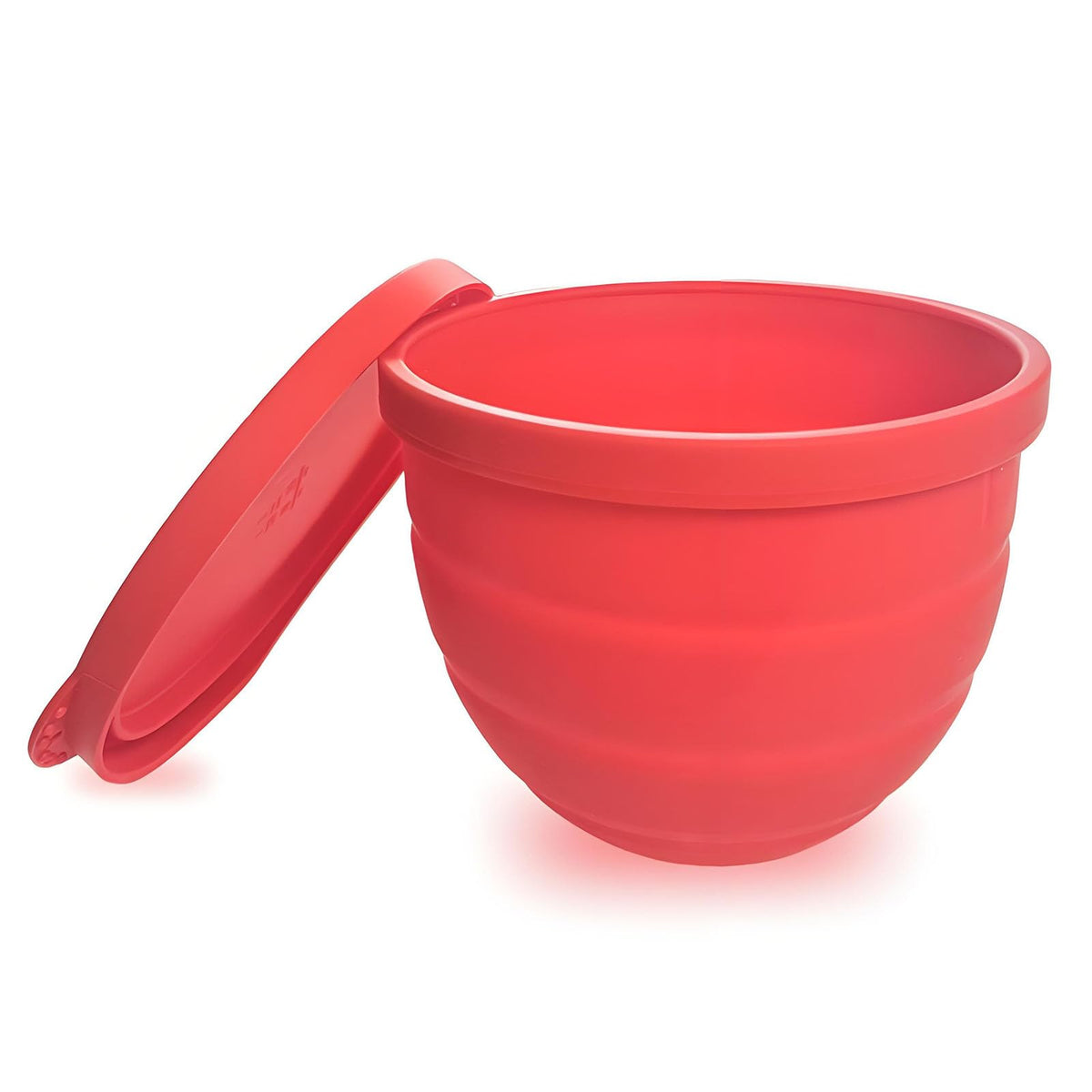 Silicone Bowl Liner for 4.5–5-Quart Stand Mixer – Food-Grade, Collapsible, Non-Stick Replacement Inner Bowl with Lid, Dishwasher Safe, Oven &amp; Fridge Ready (Red)