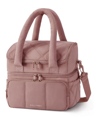 Double-Layer Insulated Lunch Bag with Quilted Design – 11.8L Cooler Tote for Work, Picnics &amp; Travel (Camel) | Other Colors Available In-Store