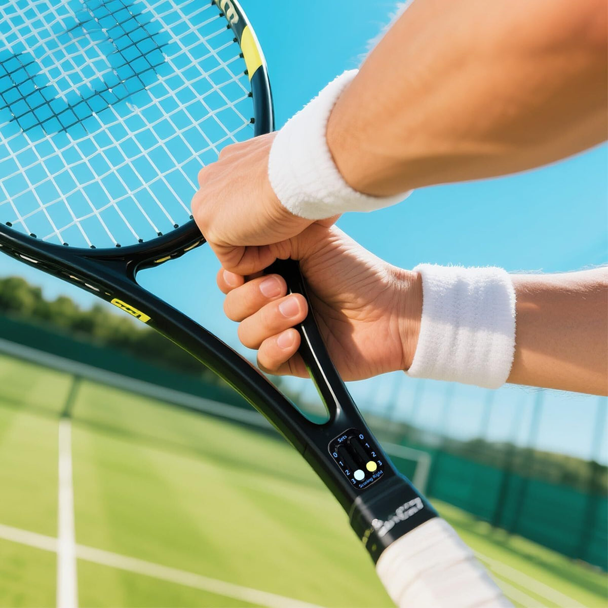 Tennis Racket Scorekeeper 2-Pack in Black – Dual Portable Score Trackers for Points, Games & Sets | Other Colours Available In-Store