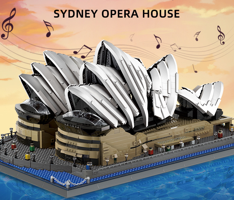 Sydney Opera House Mini Building Blocks Model – Iconic Architectural Masterpiece for Home Display, Gifts &amp; Creative Play (White) | Other Architectural Models Available In-Store