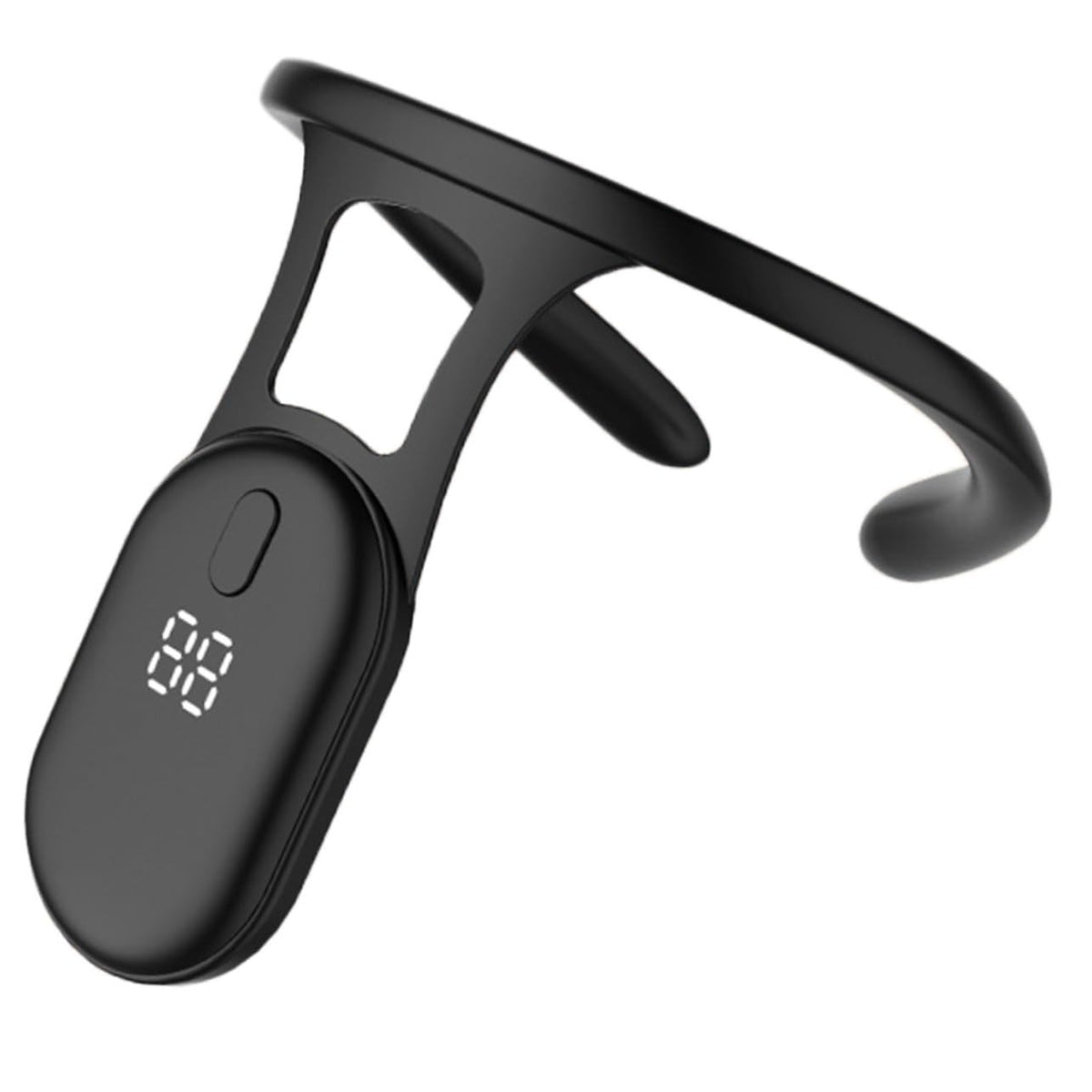 Smart Posture Corrector with Vibration Reminder – Neck-Worn Back Posture Trainer for Kids &amp; Teens, Anti-Curved Back Device with Digital Display (Black)