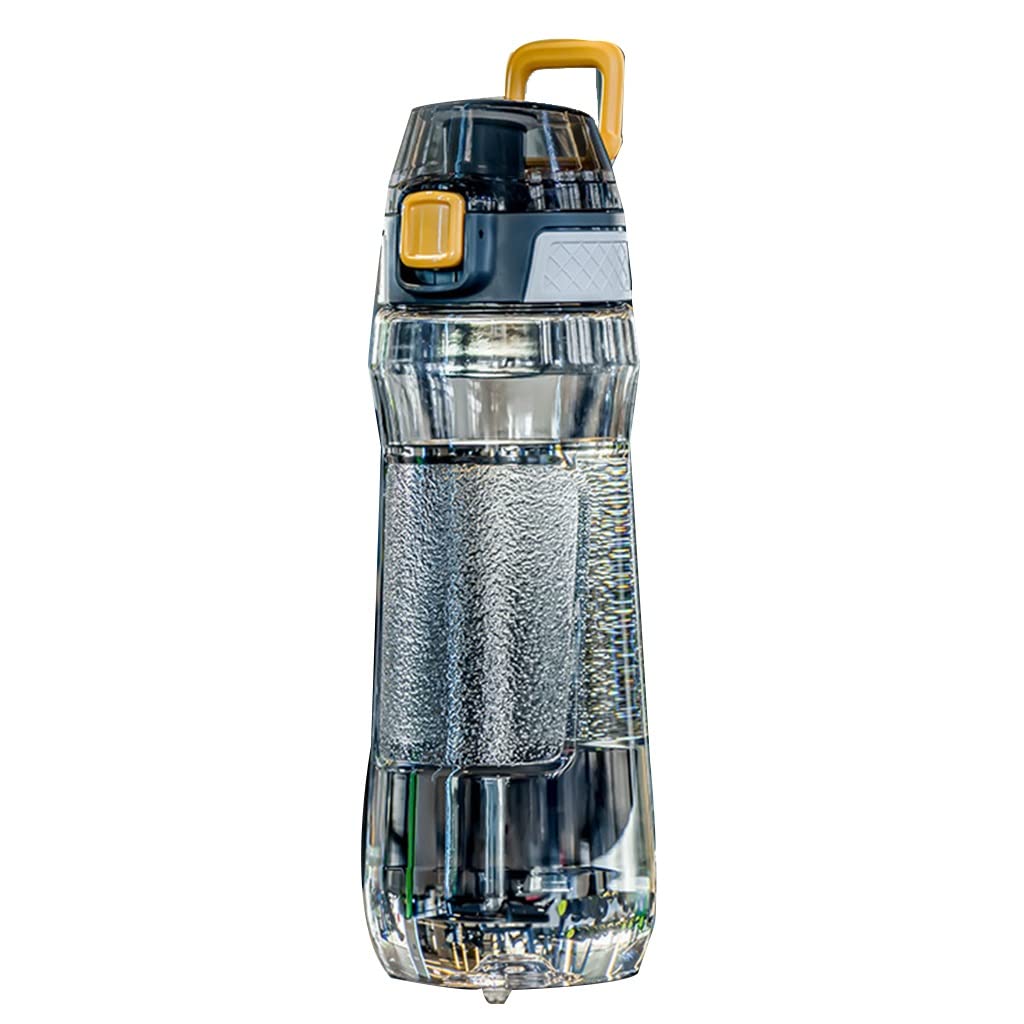 Portable Sport Water Bottle with Handle – Large Capacity Fitness Water Bottle for Gym, Hiking, Cycling, Outdoor Use – BPA-Free & Leak-Proof (Gray,750ml)