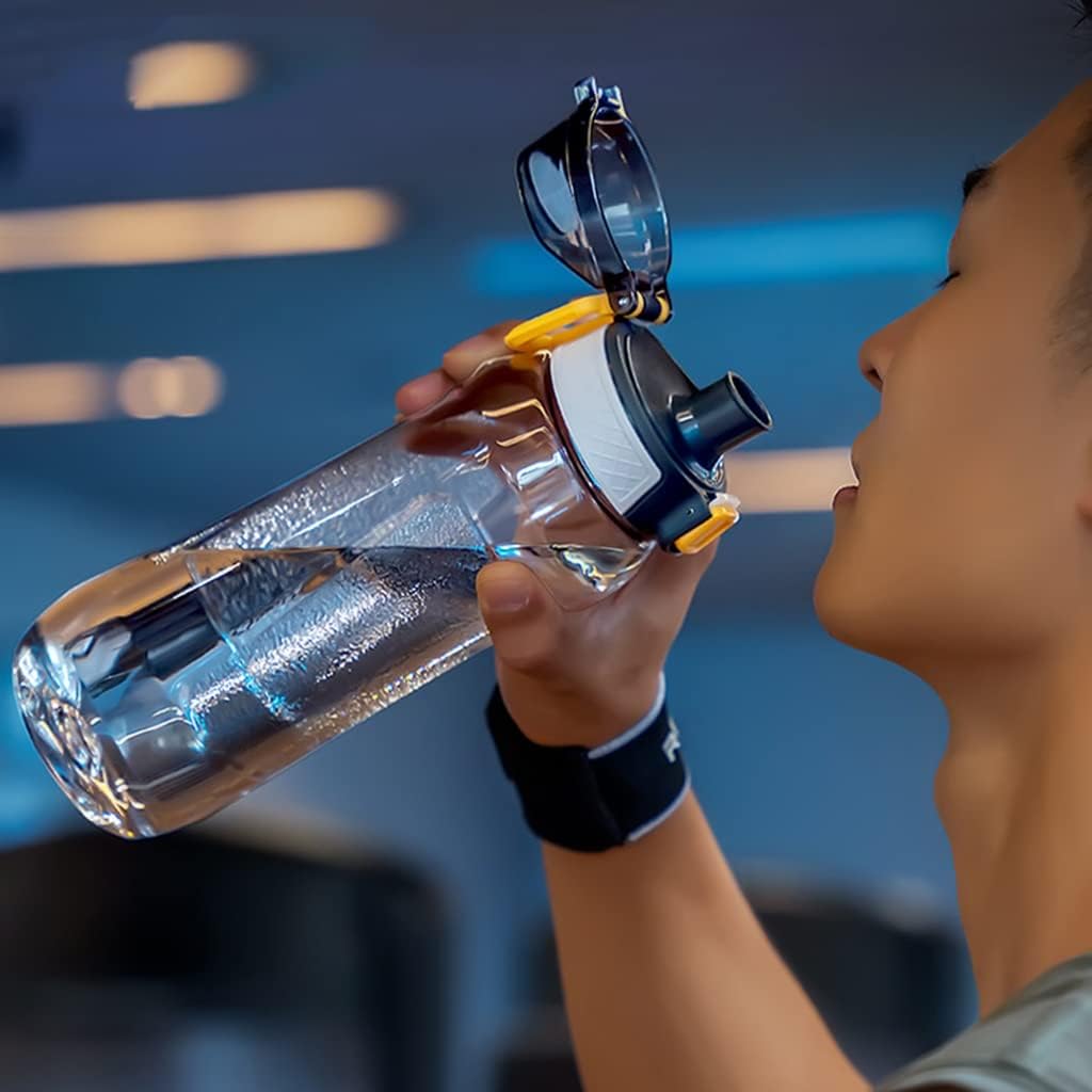 Portable Sport Water Bottle with Handle – Large Capacity Fitness Water Bottle for Gym, Hiking, Cycling, Outdoor Use – BPA-Free & Leak-Proof (Green,750ml)