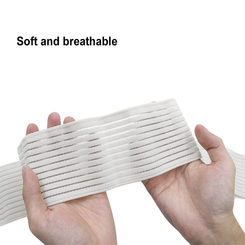 Full-Length Chest Compression Band for High-Impact Support – Breathable, Stretchy Breast Stabilizer for Running, Gym & Post-Surgery Recovery (White)