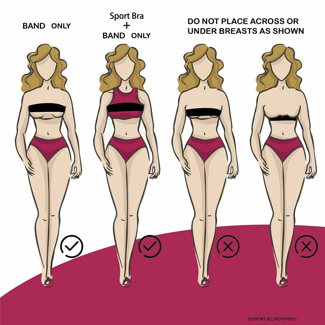 Full-Length Chest Compression Band for High-Impact Support – Breathable, Stretchy Breast Stabilizer for Running, Gym & Post-Surgery Recovery (White)