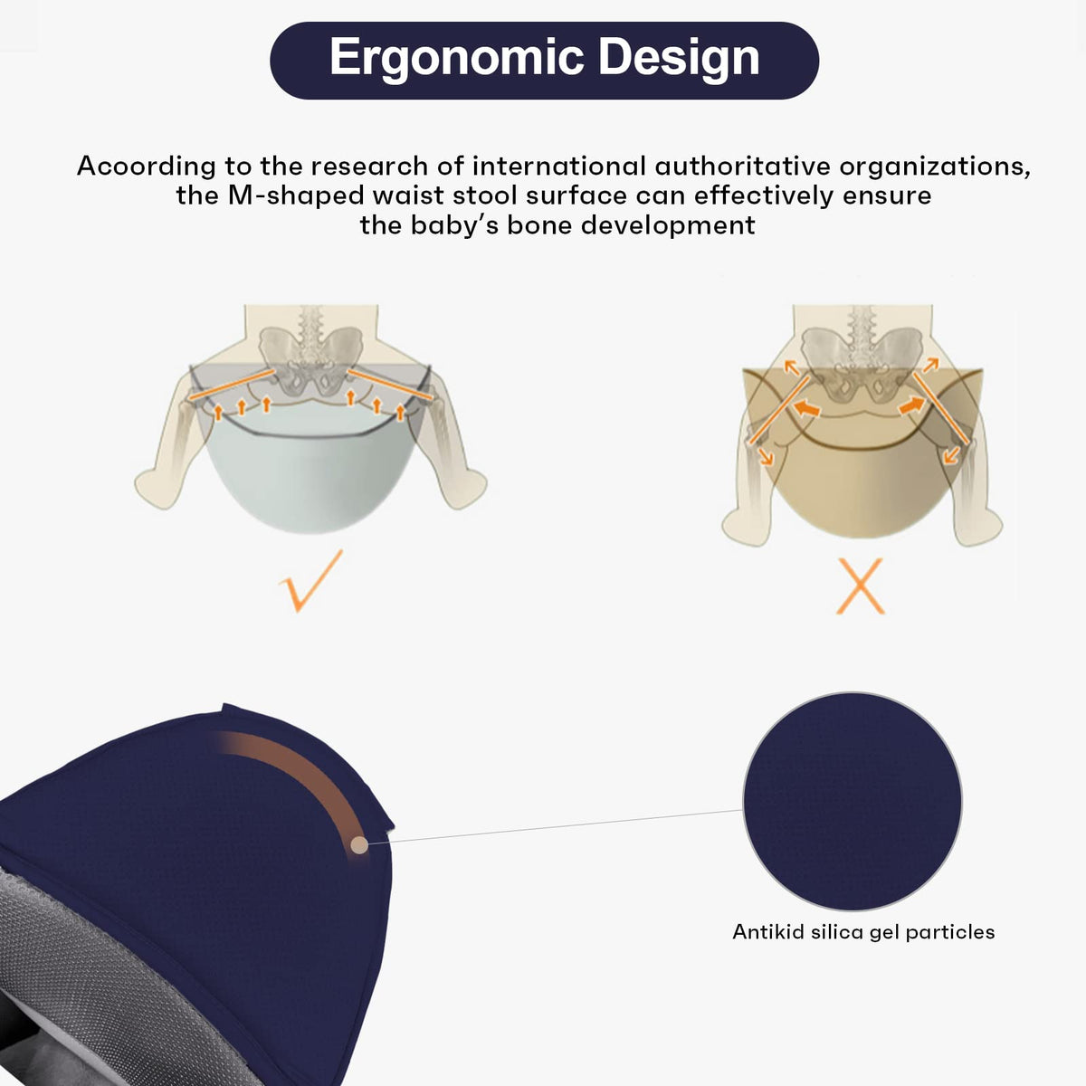 6-in-1 Adjustable Baby Carrier with Hip Seat – 11.8–15.7in Adjustable Height, Breathable Mesh & Multi-Position Carry for Newborn to 36 Months (Blue)