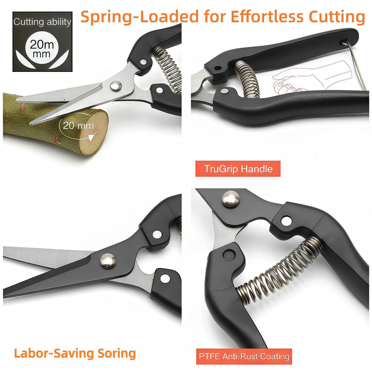 Heavy-Duty 5-Piece Gardening Tool Set – 3 Pruning Shears & 2 Folding Saws, Stainless Steel Blades, Ergonomic Handles, Compact Storage – Ideal for Trees, Shrubs, Camping, and Gift-Giving