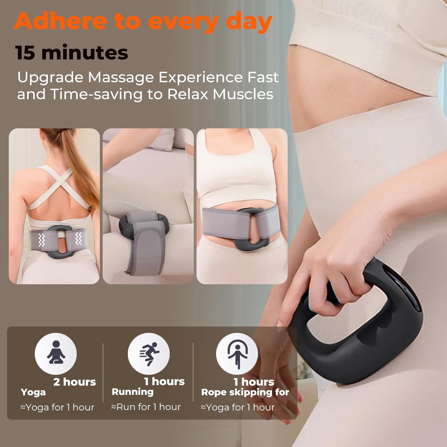 Portable Heated Fascia Ring Massager with 5-Speed Vibration & USB-C Charging – Deep Tissue Muscle Relief for Neck, Back, and Shoulders (Black) | Other Colors Available In-Store