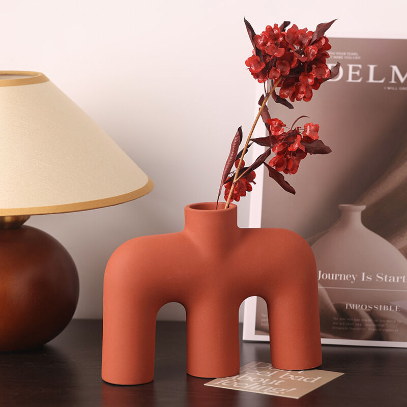 Tubular Letter Vase Set（3-Piece ） – Modern Ceramic Decor for Living Room, Dining Table & TV Stand | Other Luxury Styles Available in Store