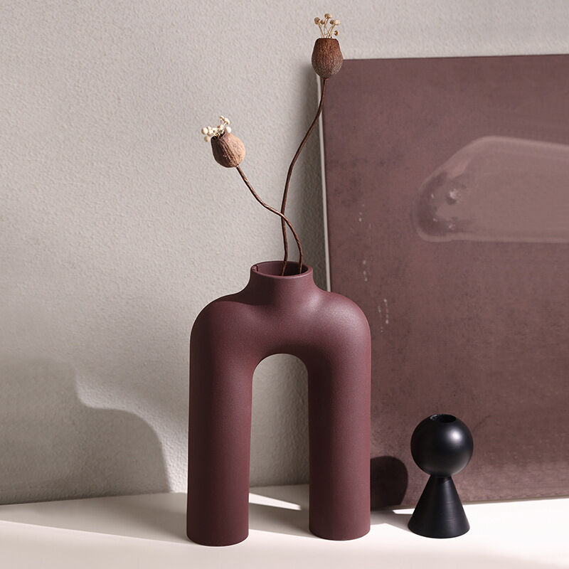 Tubular Letter Vase Set（3-Piece ） – Modern Ceramic Decor for Living Room, Dining Table & TV Stand | Other Luxury Styles Available in Store