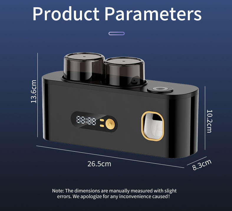 UV Toothbrush Holder with Disinfection & Toothpaste Dispenser – Wall-Mounted Bathroom Organizer with LED Display and 2 Cups