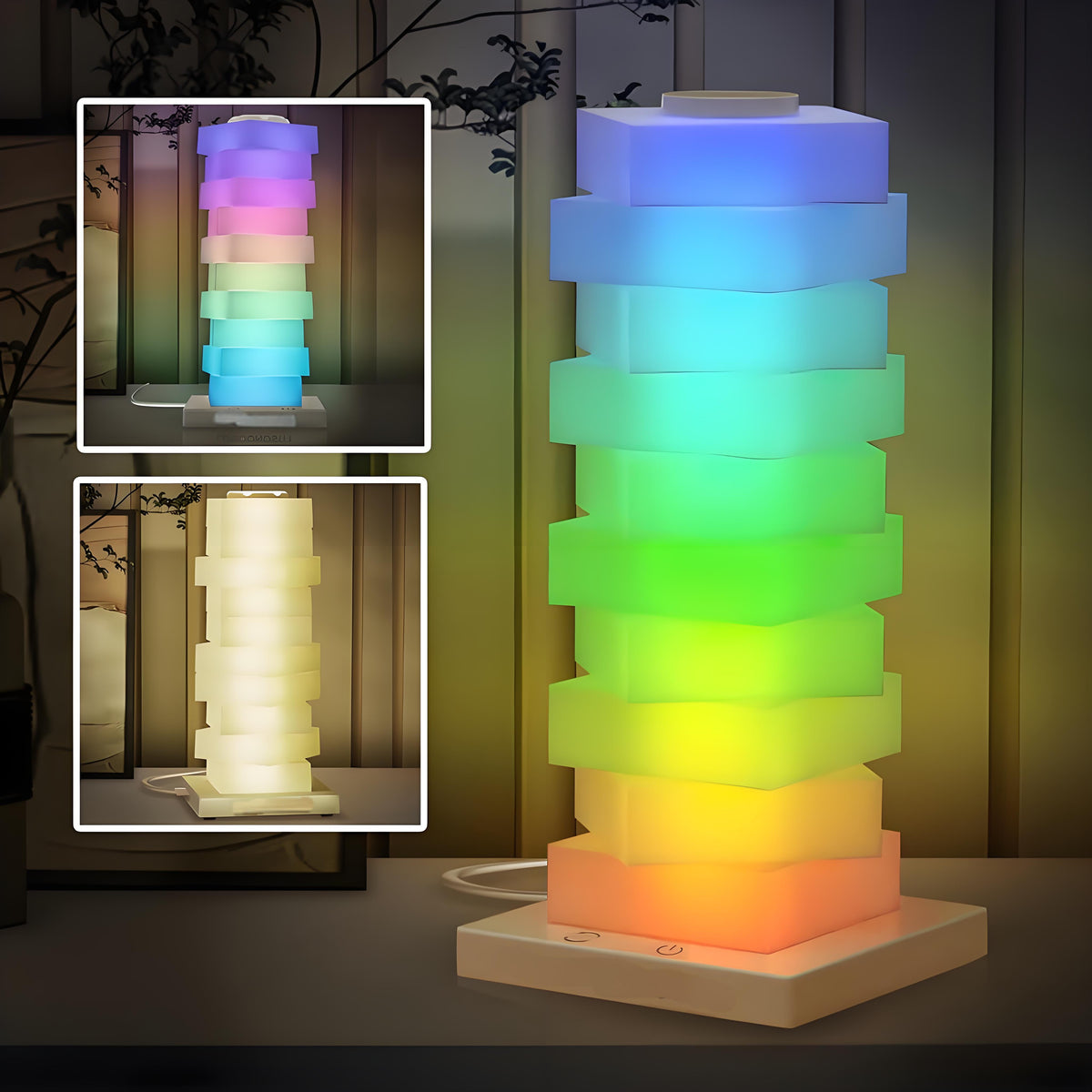 Customizable RGB Cube Lamp: USB-Powered LED Tower Light for Australian Gamerooms, Bedrooms &amp; Room Decor