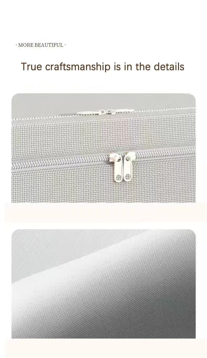 Clothes Storage Bins, 6 Pack Bedding Organizers with Handles, Stackable Metal Frame Closet Organizer, Visable Windows, Clothing Organization for Sweatshirt, Blanket, Long Dresses, (66L ash grey)