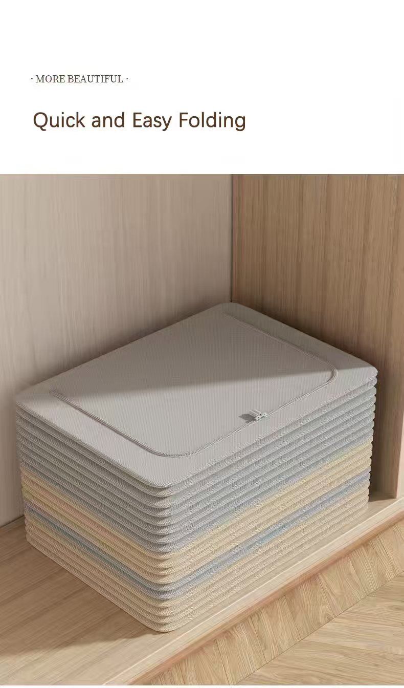 Clothes Storage Bins, 6 Pack Bedding Organizers with Handles, Stackable Metal Frame Closet Organizer, Visable Windows, Clothing Organization for Sweatshirt, Blanket, Long Dresses, (66L Dark grey)