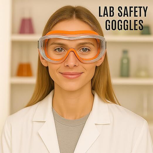Christmas gifts Anti-Fog Safety Goggles, Outdoor Wind & Dust Protection, Clear Vision Lab & Work Goggles for Aussies(blue)