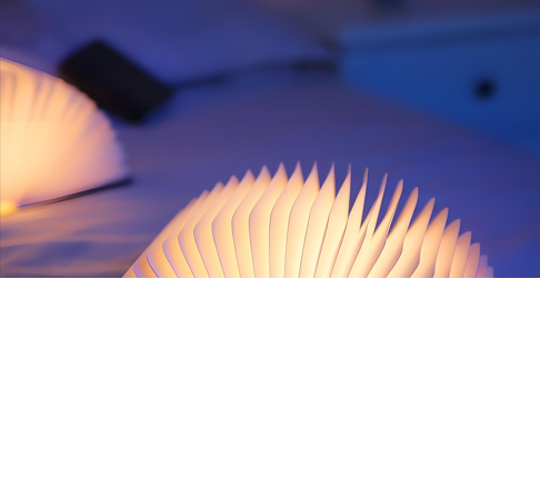 Christmas giftsRechargeable LED Book Night Light: Creative Folding Wooden Lamp with Magnetic Design for Bedrooms & Gifting(Walnut Black,M)