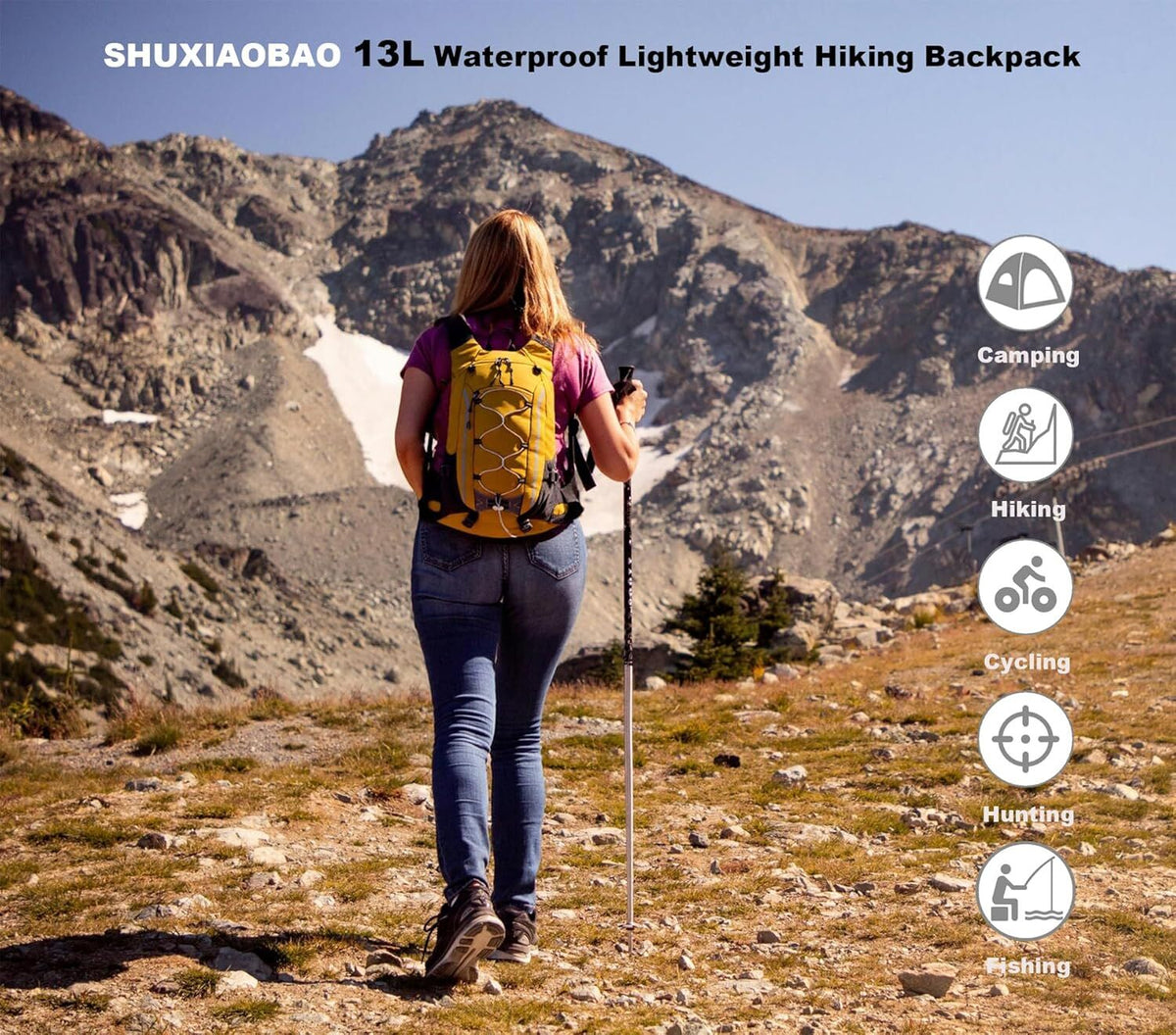 Small Hiking Backpack Lightweight Waterproof Daypack for Camping Cycling Fitness Outdoor Sports - Women Men Teens