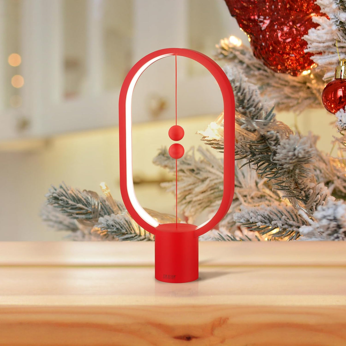 Red Magnetic Balance LED Table Lamp: USB-Powered, Dimmable Eye-Care Light with Award-Winning Design for Australian Homes &amp; Offices