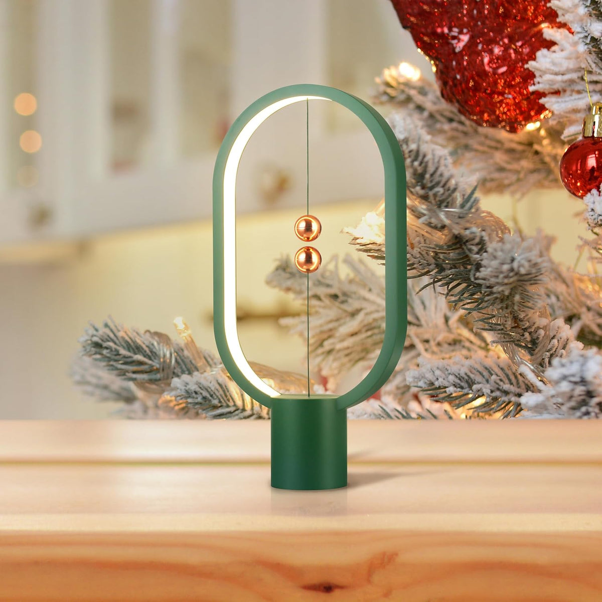 Green Magnetic Balance LED Table Lamp: USB-Powered, Dimmable Eye-Care Light with Award-Winning Design for Australian Homes &amp; Offices