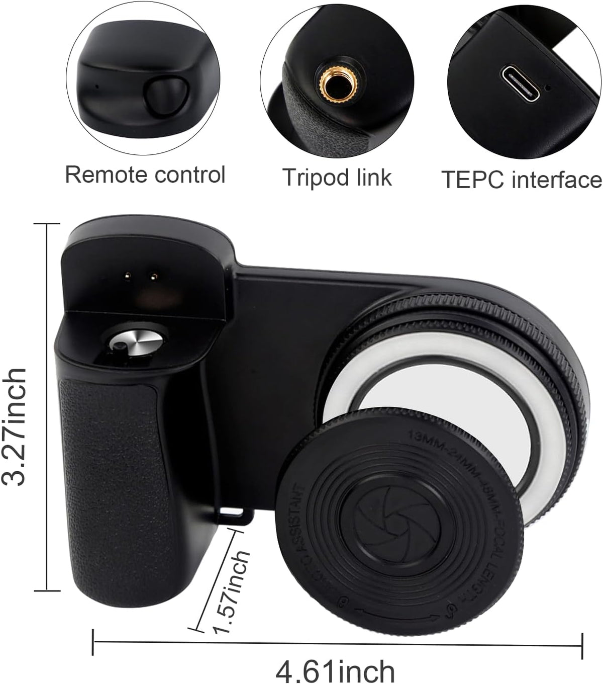 Magnetic Phone Camera Grip with Fill Light & Remote: Stable Shooting Holder for iPhone/Android – Ideal for Vlog, Selfie & Photography