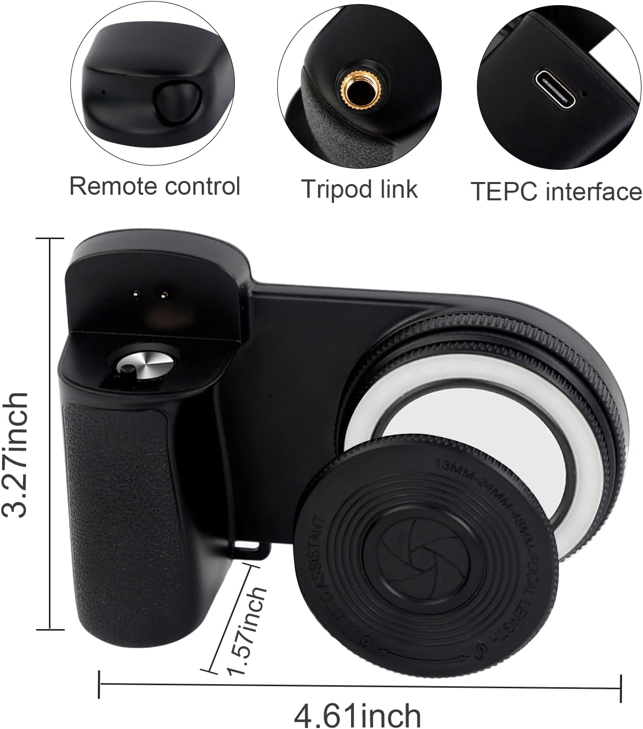 Magnetic Phone Camera Grip with Fill Light & Remote: Stable Shooting Holder for iPhone/Android – Ideal for Vlog, Selfie & Photography