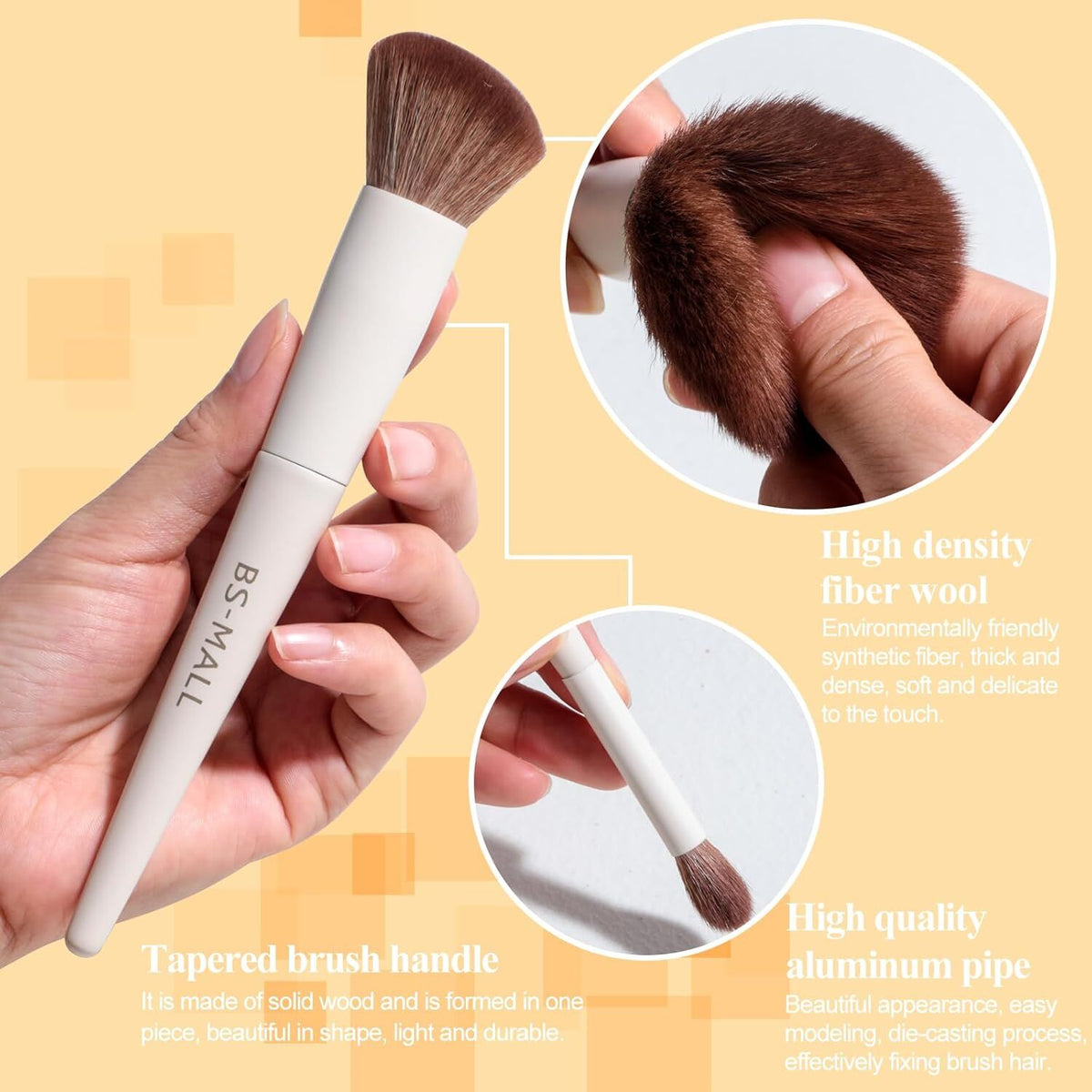 Matte Beige Makeup Brush Set (18-Piece): Professional, Cruelty-Free for Foundation, Blush & Eyeshadow, Ideal for Aussies