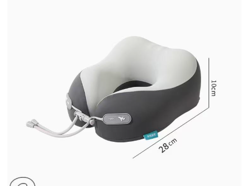 Cooling Memory Foam Neck Pillow for Travel-U-Shaped Ergonomic Travel Pillow for Adults,Flight Neck Pillow with Portable Case,Breathable Ice Silk Cover,Slow Rebound Support for Airplane,Car