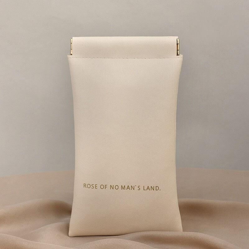 Christmas gift Premium Leather Eyeglass Case with Spring Closure - Multiple Color Options - Refined Craftsmanship（Mocha）