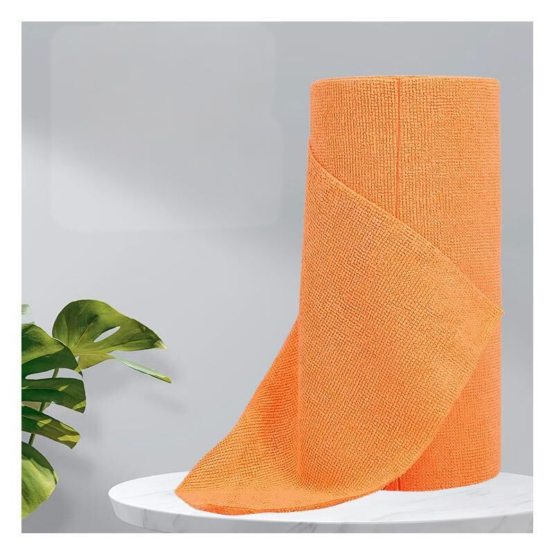 Christmas gift 50-Piece 25x25cm Polycotton Cleaning Cloth Roll, Reusable Dual-Use Dish &amp; Surface Wipes for Home &amp; Kitchen（orange）