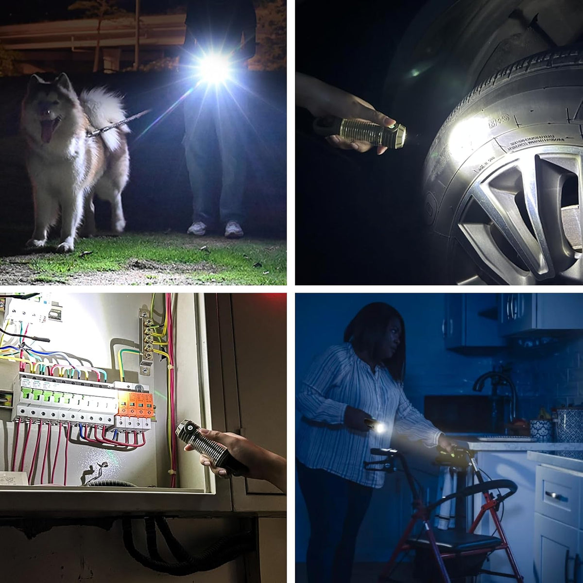 Rechargeable LED Camping Lantern Flashlight: 6 Modes, USB-C, Portable for Hiking, Emergency, Night Walking & Outdoor Adventures（green）