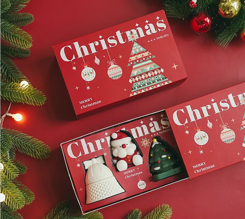 Christmas gift Christmas Aromatherapy Candle Set - 5A Grade Santa, Tree &amp; Bell Scented Candles for Festive Gifting in Australia