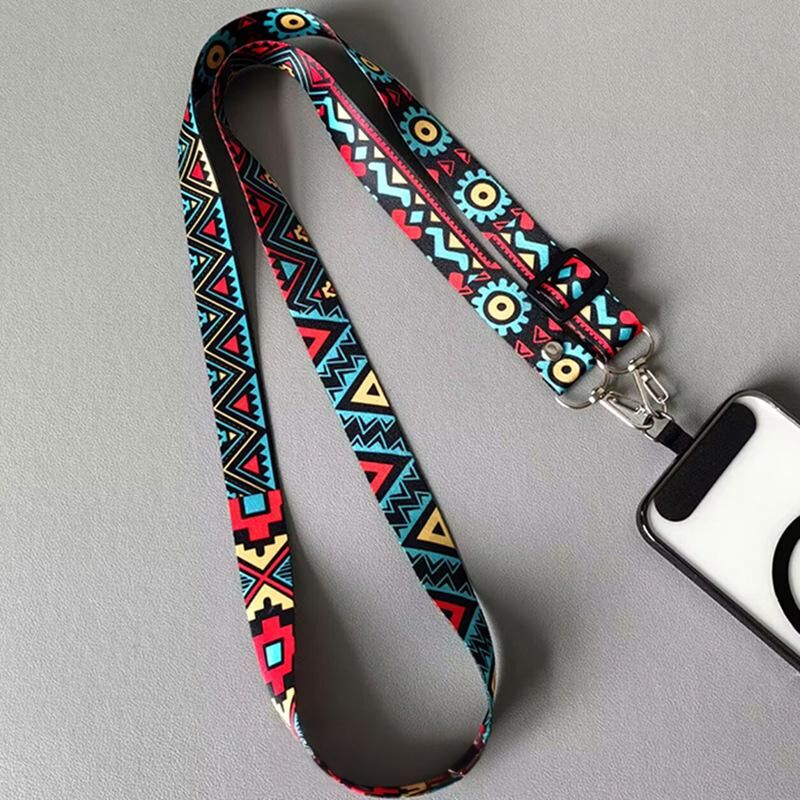 Christmas gifts 4PCS Boho Pattern Phone Crossbody Lanyard Set, Adjustable 65-118cm, Stylish & Durable for Universal Phone Models