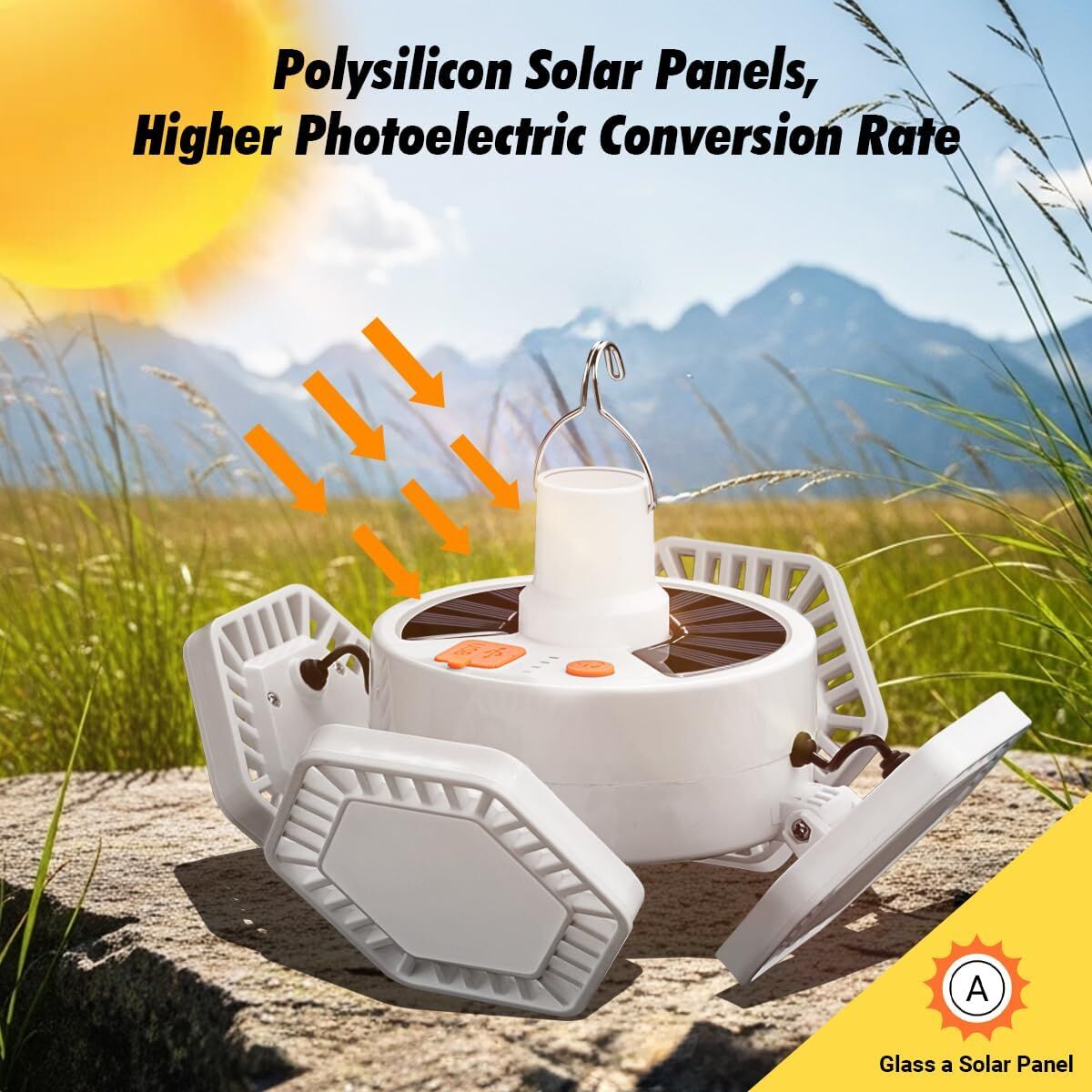 Solar Camping Lantern with Remote Control: 169 LED Folding USB Rechargeable Light for Camping, Emergencies & Outdoors