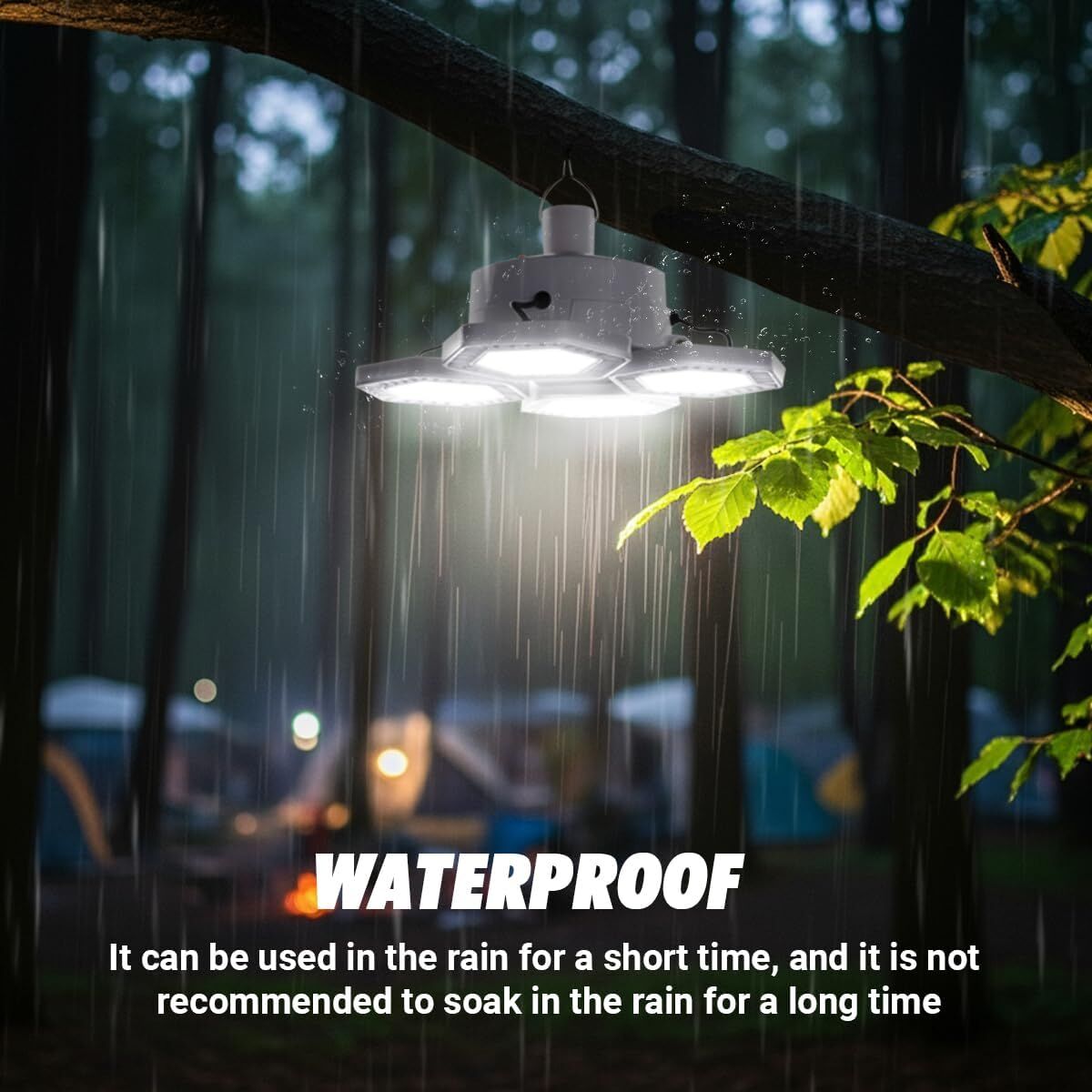 Solar Camping Lantern with Remote Control: 169 LED Folding USB Rechargeable Light for Camping, Emergencies & Outdoors