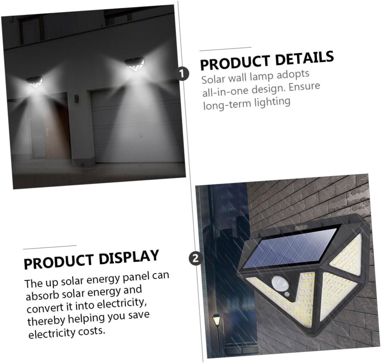 2-Pack Solar LED Motion Sensor Wall Light: Dusk-to-Dawn Outdoor Lighting for Aussie Gardens, Fences & Patios
