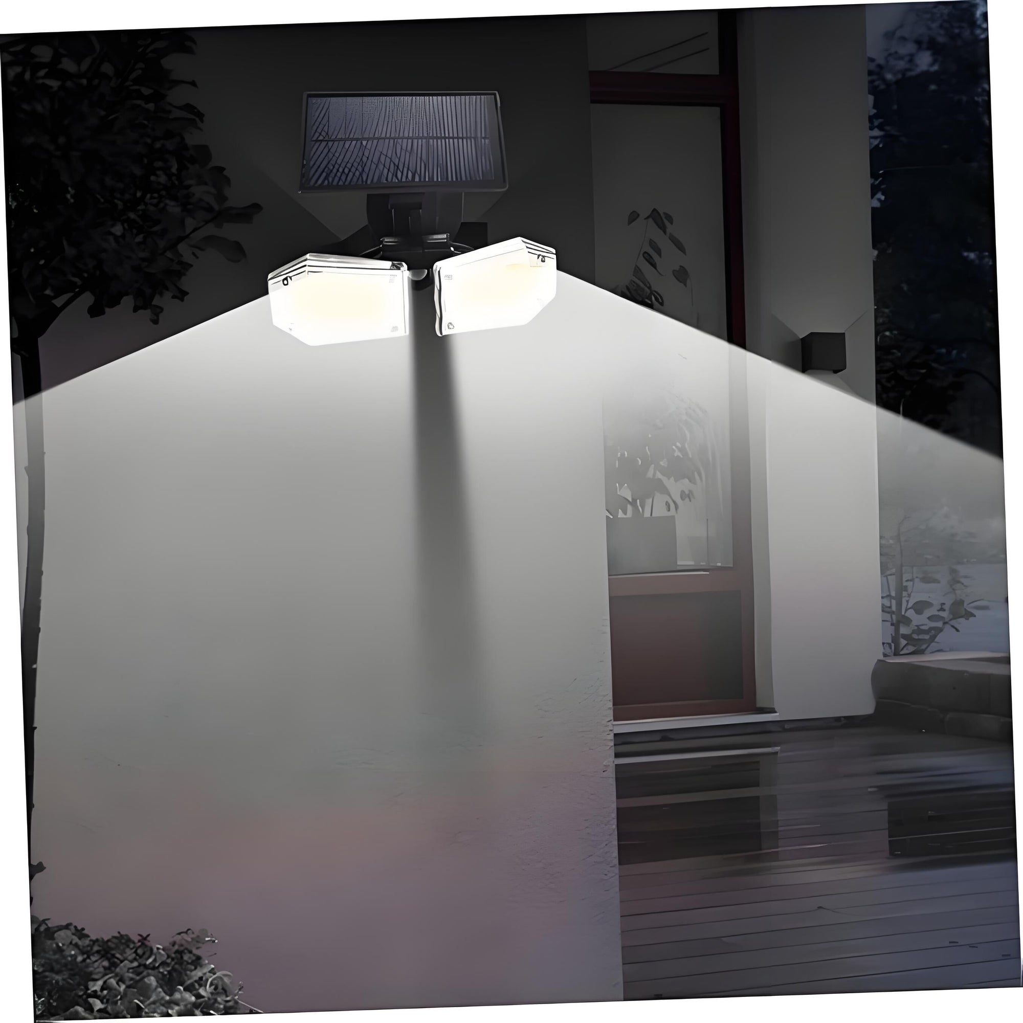 2-Pack Solar Motion Sensor Wall Lights: Double-Head Adjustable Cob LED Outdoor Lights for Garden, Patio & Pathway